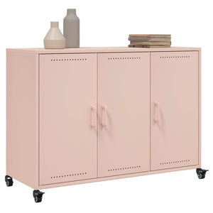 vidaXL Sideboard Pink 100.5x39x72 cm Cold-rolled Steel