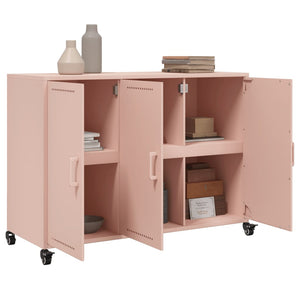 vidaXL Sideboard Pink 100.5x39x72 cm Cold-rolled Steel