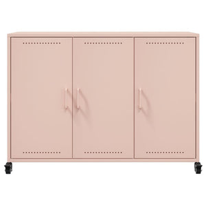 vidaXL Sideboard Pink 100.5x39x72 cm Cold-rolled Steel