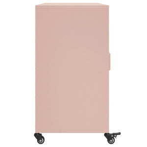 vidaXL Sideboard Pink 100.5x39x72 cm Cold-rolled Steel