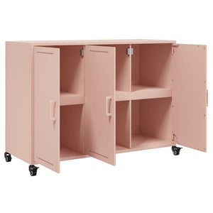 vidaXL Sideboard Pink 100.5x39x72 cm Cold-rolled Steel