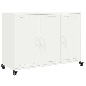 vidaXL Sideboard White 100.5x39x72 cm Cold-rolled Steel