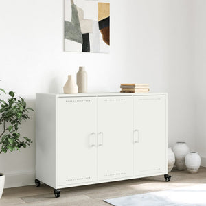 vidaXL Sideboard White 100.5x39x72 cm Cold-rolled Steel