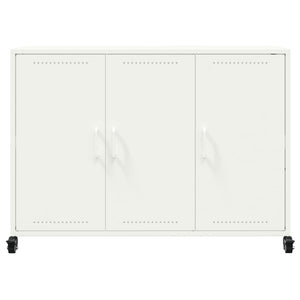 vidaXL Sideboard White 100.5x39x72 cm Cold-rolled Steel