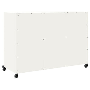 vidaXL Sideboard White 100.5x39x72 cm Cold-rolled Steel