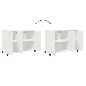 vidaXL Sideboard White 100.5x39x72 cm Cold-rolled Steel