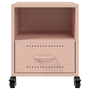 vidaXL Bedside Cabinets 2 pcs Pink 36x39x43.5 cm Steel