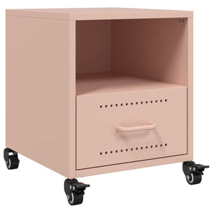 vidaXL Bedside Cabinets 2 pcs Pink 36x39x43.5 cm Steel