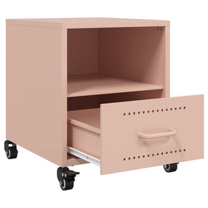 vidaXL Bedside Cabinets 2 pcs Pink 36x39x43.5 cm Steel