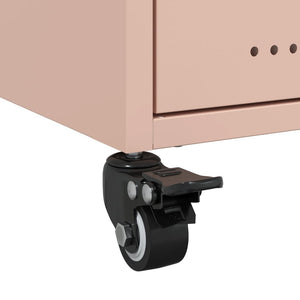 vidaXL Bedside Cabinets 2 pcs Pink 36x39x43.5 cm Steel