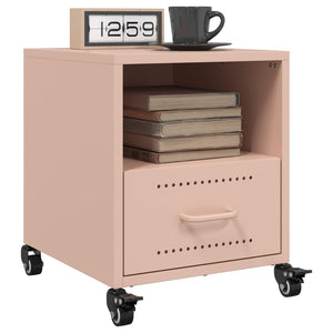 vidaXL Bedside Cabinets 2 pcs Pink 36x39x43.5 cm Steel