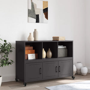 vidaXL Sideboard Black 100.5x39x72 cm Cold-rolled Steel