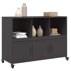 vidaXL Sideboard Black 100.5x39x72 cm Cold-rolled Steel