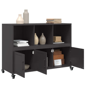 vidaXL Sideboard Black 100.5x39x72 cm Cold-rolled Steel