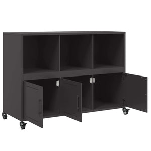 vidaXL Sideboard Black 100.5x39x72 cm Cold-rolled Steel