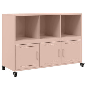 vidaXL Sideboard Pink 100.5x39x72 cm Cold-rolled Steel