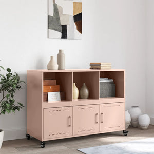 vidaXL Sideboard Pink 100.5x39x72 cm Cold-rolled Steel