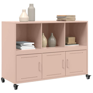 vidaXL Sideboard Pink 100.5x39x72 cm Cold-rolled Steel