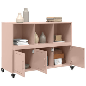 vidaXL Sideboard Pink 100.5x39x72 cm Cold-rolled Steel