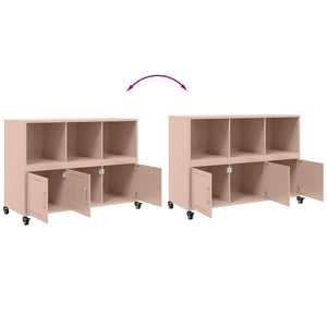 vidaXL Sideboard Pink 100.5x39x72 cm Cold-rolled Steel