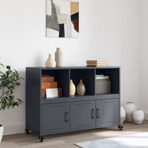 vidaXL Sideboard Anthracite 100.5x39x72 cm Cold-rolled Steel