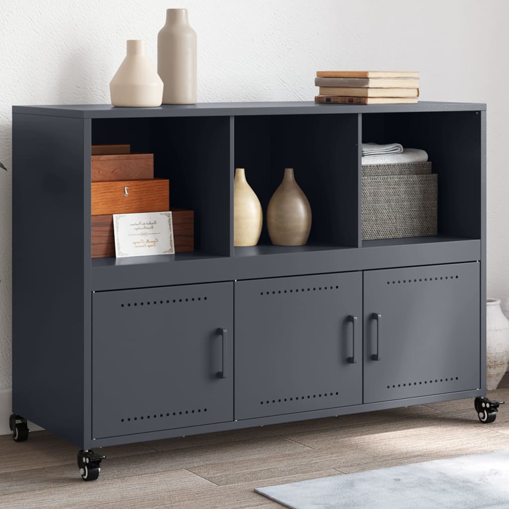 vidaXL Sideboard Anthracite 100.5x39x72 cm Cold-rolled Steel