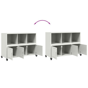 vidaXL Sideboard White 100.5x39x72 cm Cold-rolled Steel