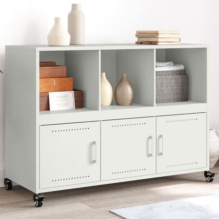 vidaXL Sideboard White 100.5x39x72 cm Cold-rolled Steel