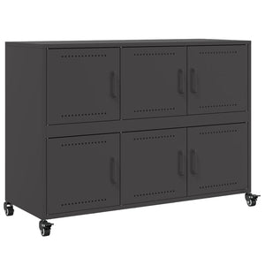 vidaXL Sideboard Black 100.5x39x72 cm Steel