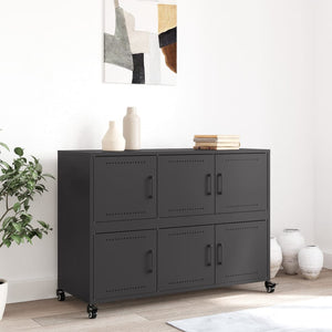 vidaXL Sideboard Black 100.5x39x72 cm Steel