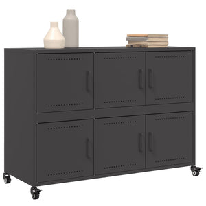 vidaXL Sideboard Black 100.5x39x72 cm Steel