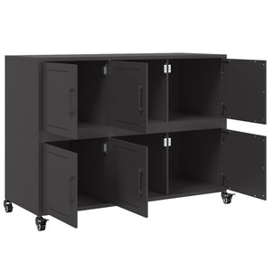 vidaXL Sideboard Black 100.5x39x72 cm Steel