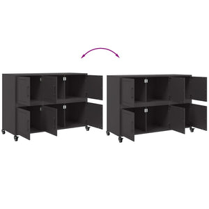 vidaXL Sideboard Black 100.5x39x72 cm Steel