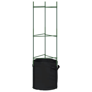 vidaXL Tomato Cage with Plant Bag 2 pcs 116 cm Steel and PP