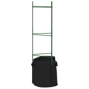 vidaXL Tomato Cage with Plant Bag 2 pcs 116 cm Steel and PP