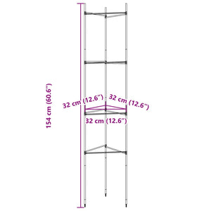 vidaXL Tomato Cage 2 pcs 154 cm Steel and PP