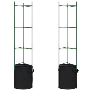 vidaXL Tomato Cage with Plant Bag 2 pcs 154 cm Steel and PP