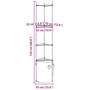 vidaXL Tomato Cage with Plant Bag 2 pcs 154 cm Steel and PP