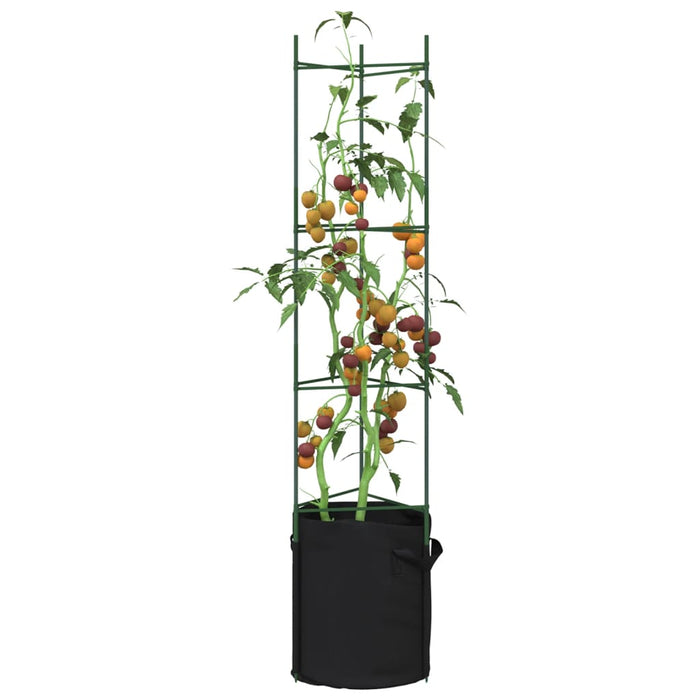 vidaXL Tomato Cage with Plant Bag 2 pcs 154 cm Steel and PP