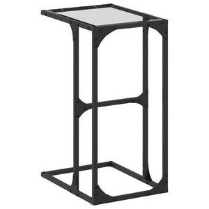 vidaXL Side Table with Transparent Glass 40x30x61.5 cm Steel