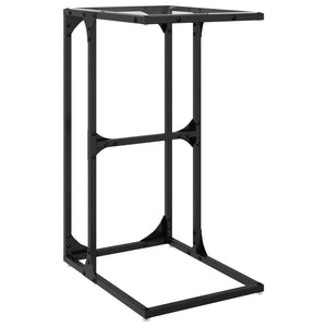 vidaXL Side Table with Transparent Glass 40x30x61.5 cm Steel