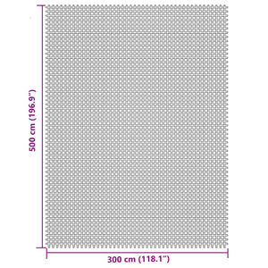 vidaXL Camping Floor Mat Light Grey 5x3 m