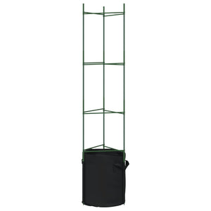 vidaXL Tomato Cages with Plant Bags 4 pcs 154 cm Steel and PP