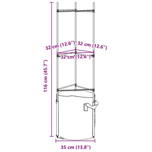 vidaXL Tomato Cages with Plant Bags 6 pcs 116 cm Steel and PP