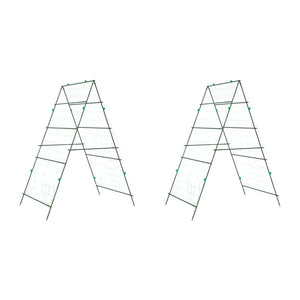 vidaXL Garden Trellises for Climbing Plants 2 pcs A-Frame Steel