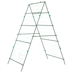 vidaXL Garden Trellises for Climbing Plants 2 pcs A-Frame Steel