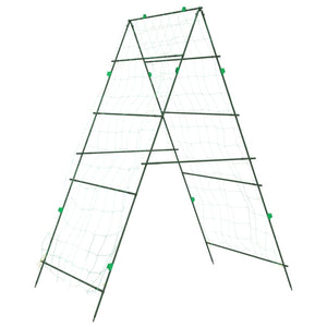 vidaXL Garden Trellises for Climbing Plants 2 pcs A-Frame Steel