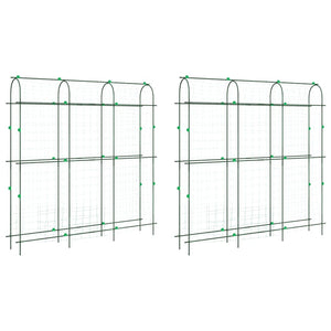 vidaXL Garden Trellises for Climbing Plants 2 pcs U-Shape Steel