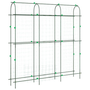 vidaXL Garden Trellises for Climbing Plants 2 pcs U-Shape Steel