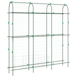 vidaXL Garden Trellises for Climbing Plants 2 pcs U-Shape Steel